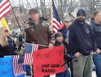 Militants at Idaho 2016 rally with VHF-UHF radio